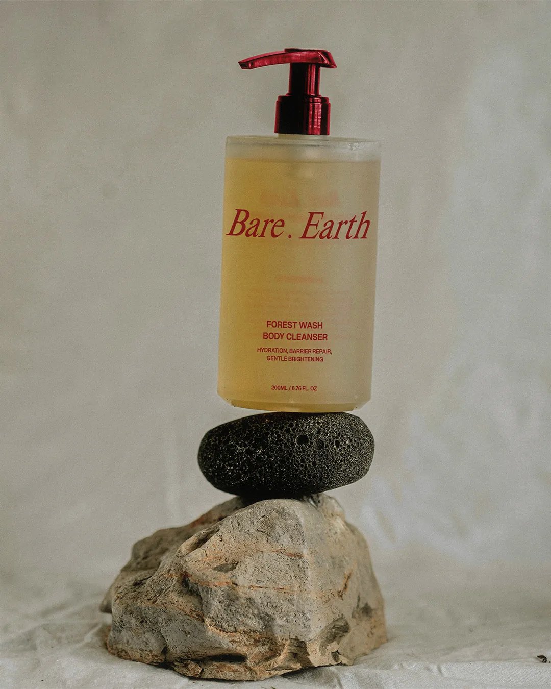 Bare . Earth Forest Wash Body Cleanser on Rocks