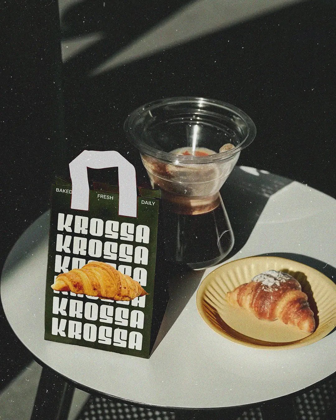 Krossa Bag Packaging on Table