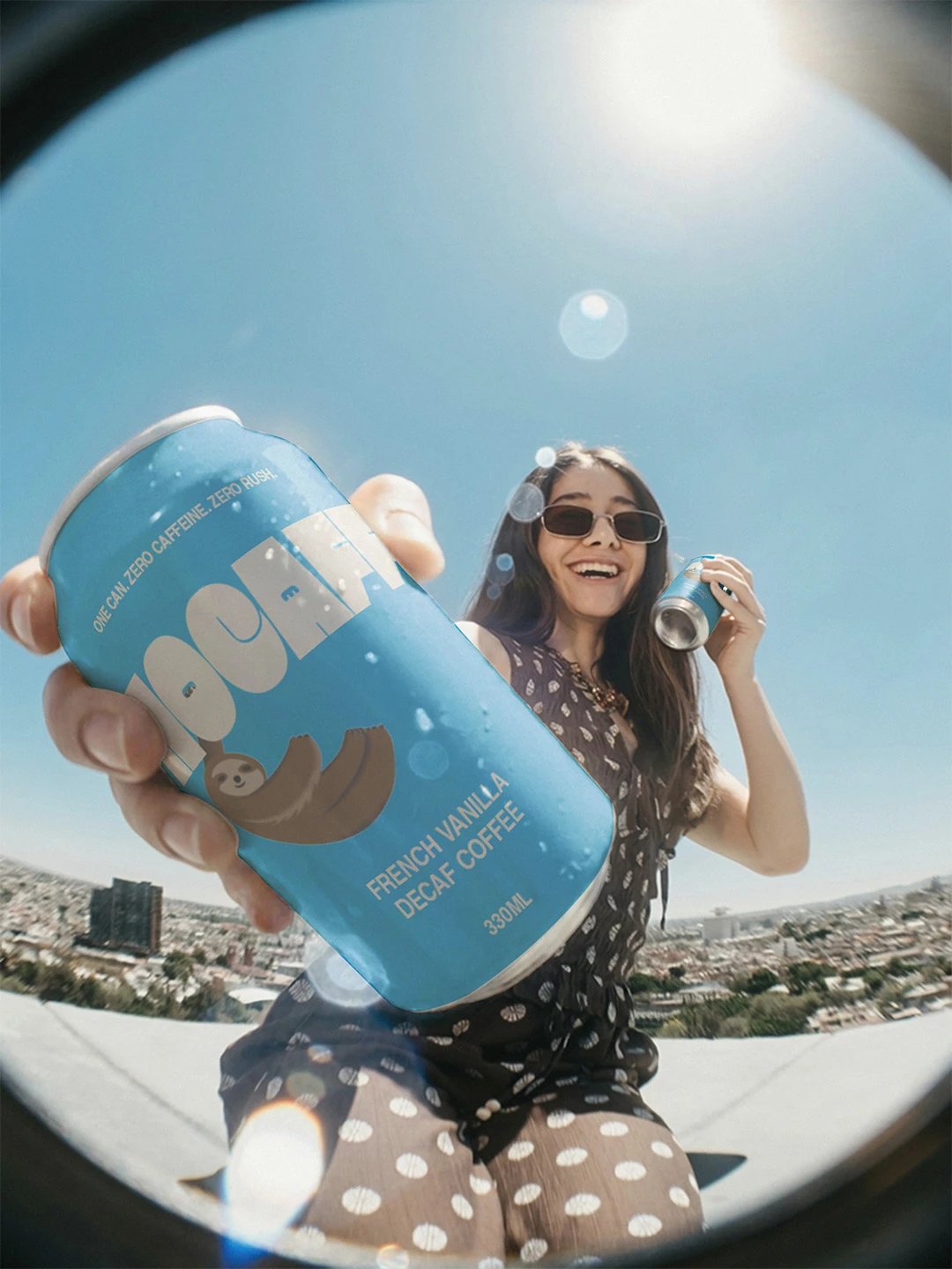 Nocaff Can Packaging - Fish bowl View