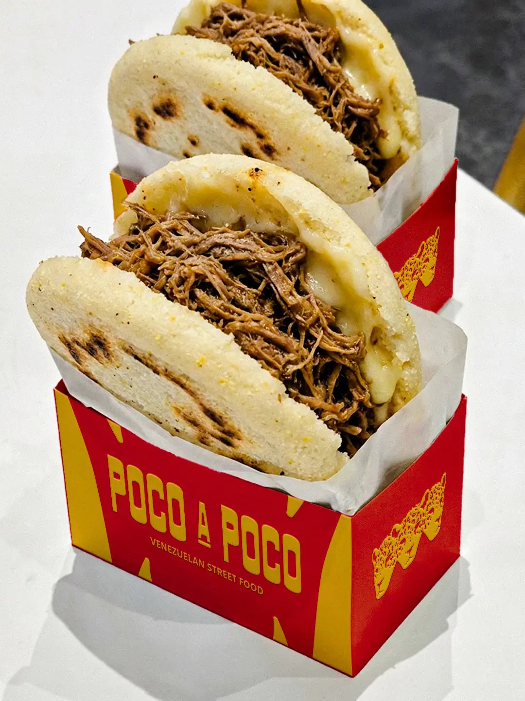 Poco A Poco arepas in packaging