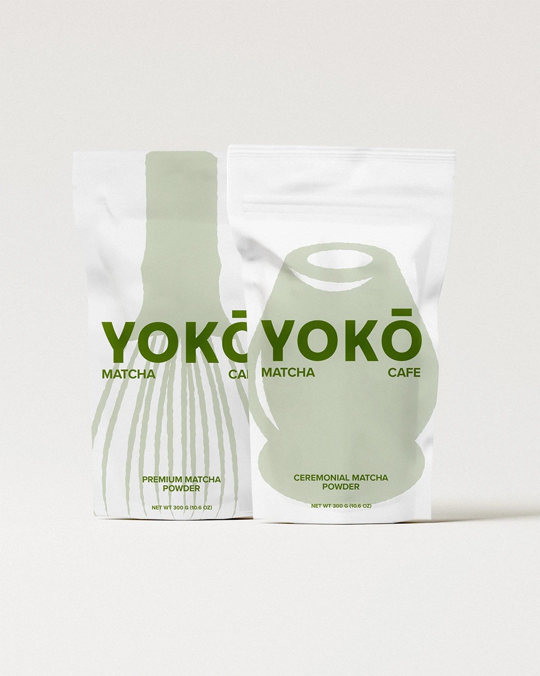 YOKŌ Premium & Ceremonial Matcha Powder Packages On Table